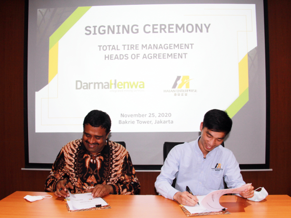 The company signed an agreement on tire management with Fujian Haian Rubber Co. Ltd.